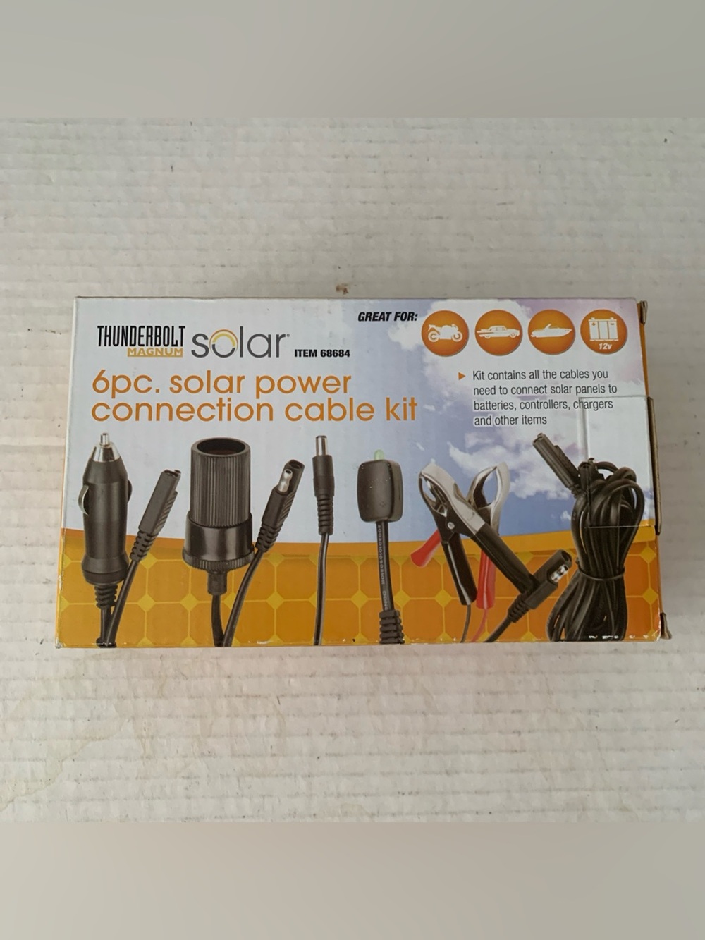 Thunderbolt Magnum 6PC Solar Panel Power Connection Cable Kit 12 Volt 68684